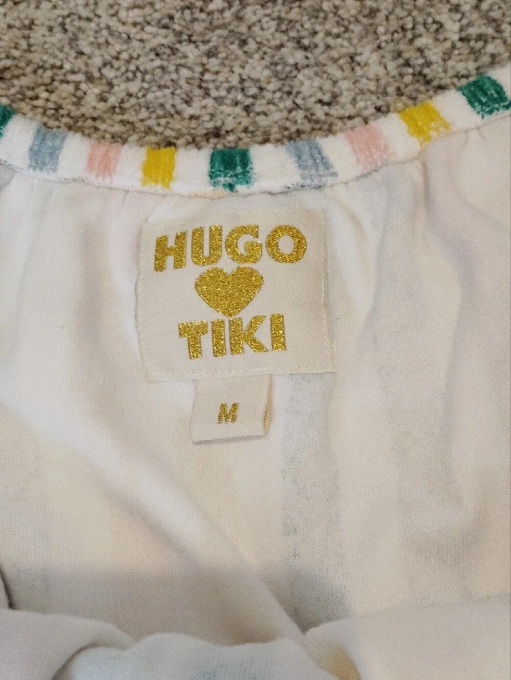 Hugo Loves Tiki Girls Terry Sundress with Pastel Stripes